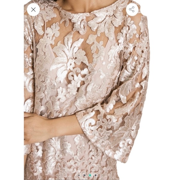 Mango | Sheer Sequin Mini Dress with 3/4 Flared Sleeves - Picture 13 of 13